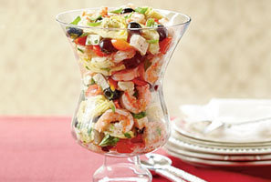 Маринованные креветки и артишоки