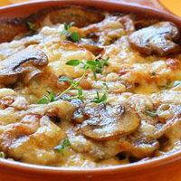 Гратен с шампиньонами Гратен с шампиньонами